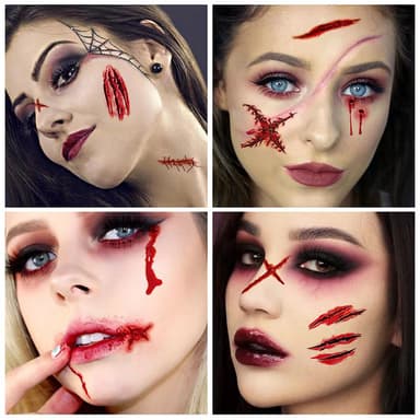 Väliaikaiset tatuoinnit Halloweeniin 10 arkkia Monivärinen