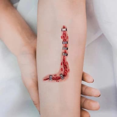 Väliaikaiset tatuoinnit Halloweeniin 10 arkkia Monivärinen