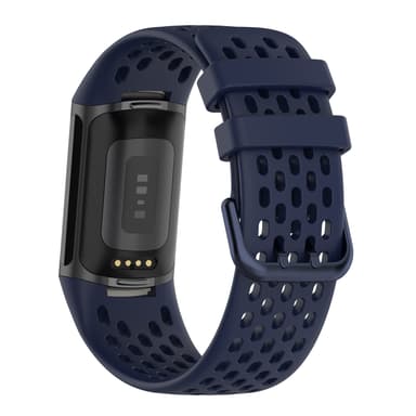 Silikonirannekoru Fitbit Charge 6/5 -laitteelle Tummansininen