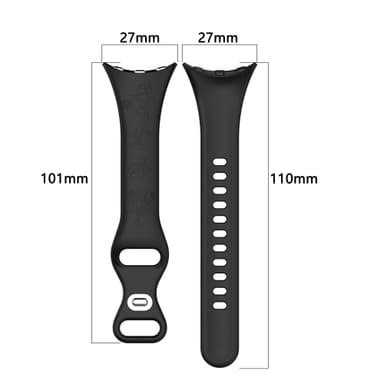 Silikoniranneke Google Pixel Watch 2:lle Musta
