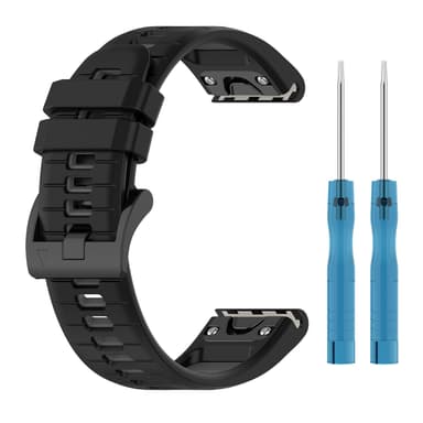Pikakiinnitys vaakasuorat linjat kaksisävyinen rannekello Garmin Fenixille Monivärinen 22 mm