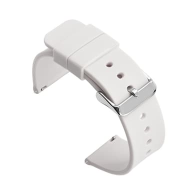Universaali silikonirannekello Valkoinen 21 mm