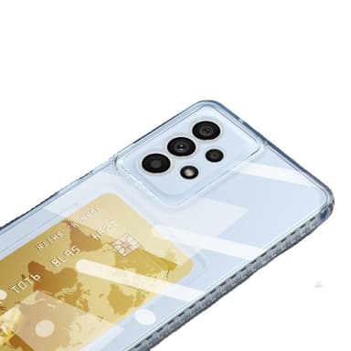 Läpinäkyvä matkapuhelinkotelo korttitelineellä Samsung Galaxy S23