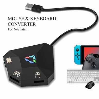 Nintendo Switchin, PS4:n, Xbox One/360:n ja PS3:n kanssa yhteensopiva hiiri/näppäimistösovitin