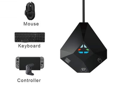 Nintendo Switchin, PS4:n, Xbox One/360:n ja PS3:n kanssa yhteensopiva hiiri/näppäimistösovitin