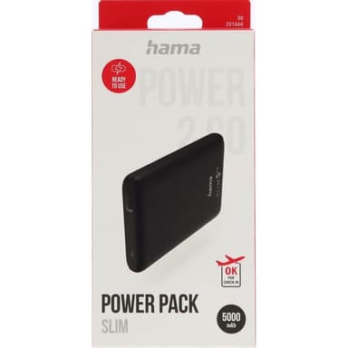 Hama Powerbank Slim 5000mAh Musta