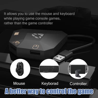 Nintendo Switchin, PS4:n, Xbox One/360:n ja PS3:n kanssa yhteensopiva hiiri/näppäimistösovitin