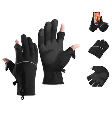 Outdoor Anti-Slip Plus samettilämpöä ja kylmää suojaavat kosketusnäytön käsineet L