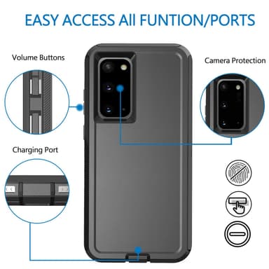 Puhelinkotelo vyöpidikkeellä pudotuksenkestävä, pölytiivis, vedenkestävä Musta Samsung S9 Plus