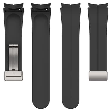 Silikonirannekello taitettavalla soljella Musta S Samsung Galaxy Watch5 Pro
