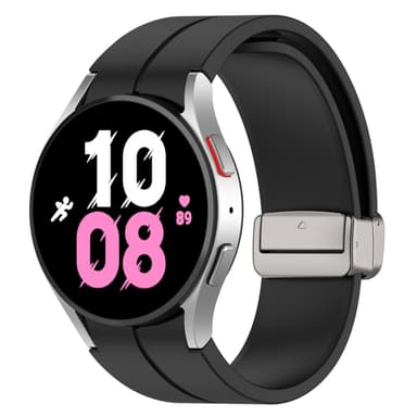 Silikonirannekello taitettavalla soljella Musta S Samsung Galaxy Watch5 Pro
