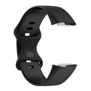 Silikonirannekoru Fitbit Charge 5:lle ja Charge 6:lle Musta M