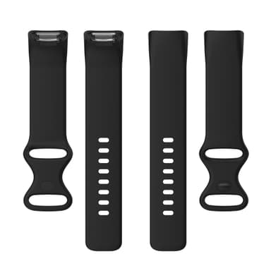 Silikonirannekoru Fitbit Charge 5:lle ja Charge 6:lle Musta M