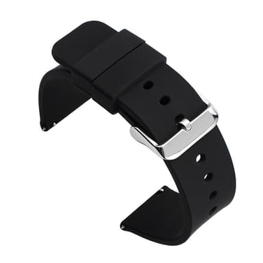 Universaali silikonirannekello Musta 24 mm
