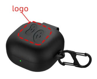 Silikonikotelo Samsung Galaxy Buds 2 Pro / Galaxy Buds Live / Galaxy Buds FE:lle Musta