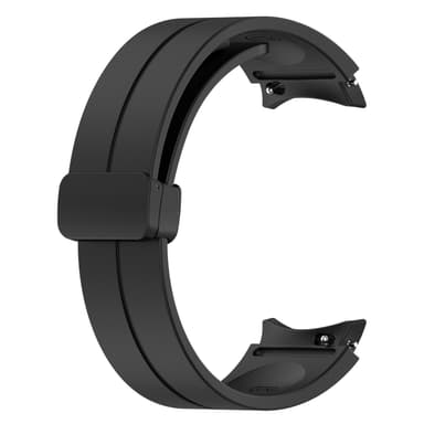Silikoniranneke 20 mm Samsung Galaxy Watch 5/4 -kellolle Musta