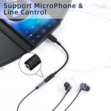 C-tyypin 3,5 mm audiosovitinkaapeli Musta