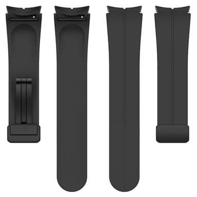 Silikoniranneke 20 mm Samsung Galaxy Watch 5/4 -kellolle Musta