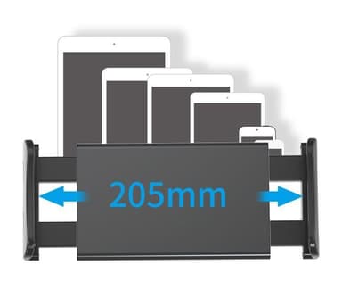 Taitettava teline autoon puhelimelle ja tabletille 4-11""