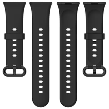 Silikonihihna Redmi Watch 4:lle, Xiaomi Band 8 Prolle Musta