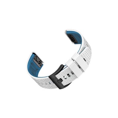 Silikonihihna Garmin Fenixille 7/7x/6/6x Valkoinen + sininen