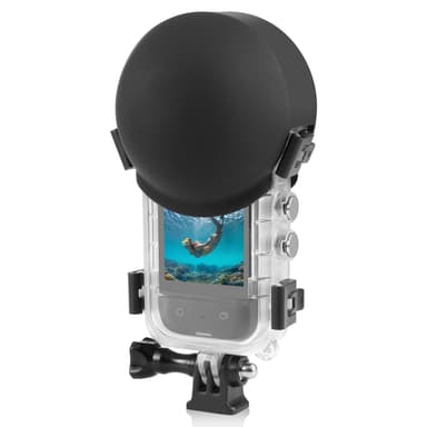 Silikoninen linssisuojus Insta360 X3/X4 kameralle Musta