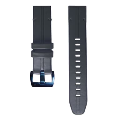 TPU-kellohihna Garmin Fenix 7X/6X/5X 26mm:lle Musta