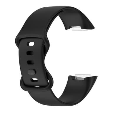 Silikonirannekoru Fitbit Charge 5:lle ja Charge 6:lle Musta S