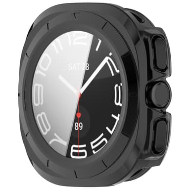 Samsung Watch Ultra 47 mm kotelo sisäänrakennetulla näytönsuojalla Musta
