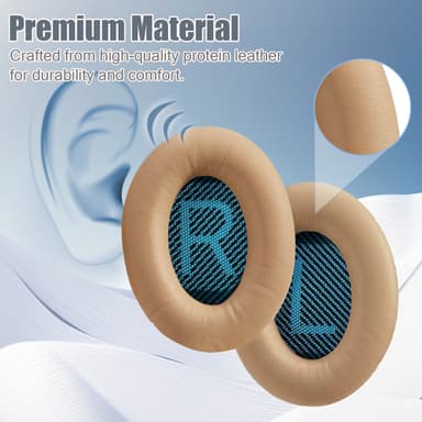 Korvapehmusteet Bose QC15 QC25 QC35 AE 2:lle Beige