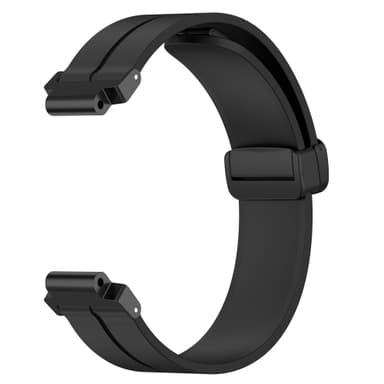 Silikoninen kaksisävyinen rannekellohihna Garmin Forerunner -kelloon Musta