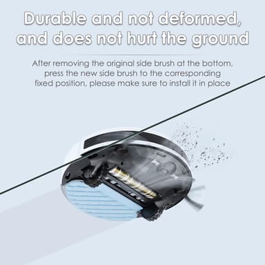Sivuharja Ecovacs Deebot OZMO 920, 950, T5, T8 AIVI Max Musta
