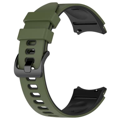Kaksisävyinen silikonikorvaushihna Samsung Galaxy Watch 4/5/6/6 Classicille Ruohon väri