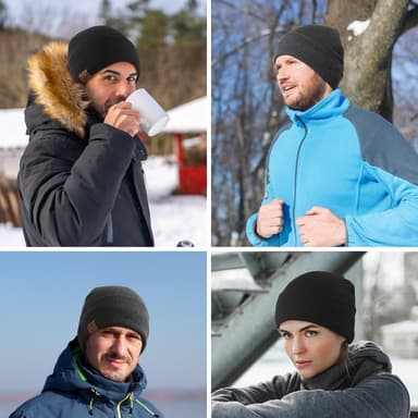 Lämmin talvihattu - yksi koko sopii kaikille Harmaa