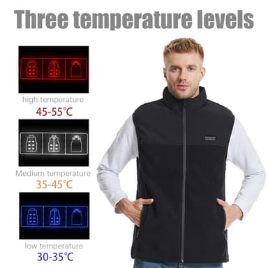 Lämmitysliivi 13 lämmitysaluetta musta L/XL