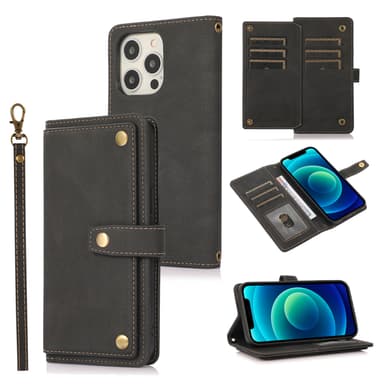 Lompakkokotelo korttipaikalla iPhone 16 -sarjalle iPhone 16 Pro