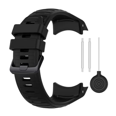 Virallinen silikoniranneke Garmin Instinct 2X -rannekkeeseen Musta