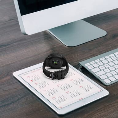Virallinen silikoniranneke Garmin Instinct 2X -rannekkeeseen Musta