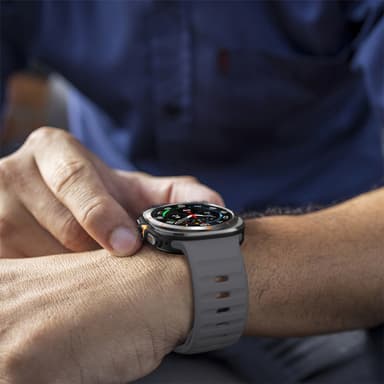 Silikoninen kellohihna Samsung Galaxy Watch Ultralle 47 mm Harmaa