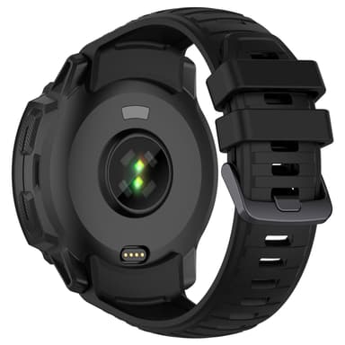 Virallinen silikoniranneke Garmin Instinct 2X -rannekkeeseen Musta