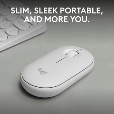 Logitech Pebble Mouse 2 M350s langaton hiiri (valkoinen)