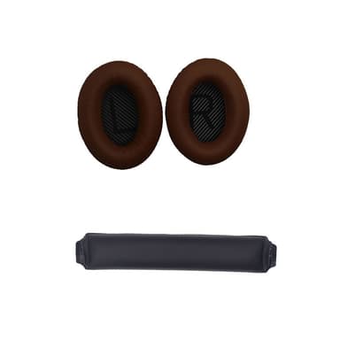 Vaihtokuulokkeet ja sanka Bose QC15 QC25 QC35 kuulokkeille Kahvi + musta