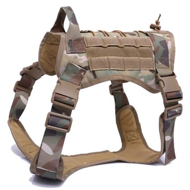 Tactical Dog Valjaat Service Koiran valjaat, kolmiosainen setti Musta XL