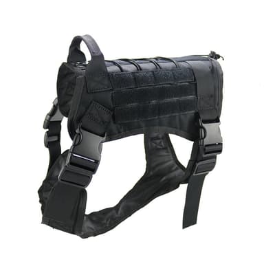 Tactical Dog Valjaat Service Koiran valjaat, kolmiosainen setti Musta XL