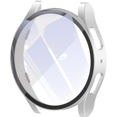 Suojakotelo Samsung Watch 7:lle sisäänrakennetulla näytönsuojalla Hopea 40mm