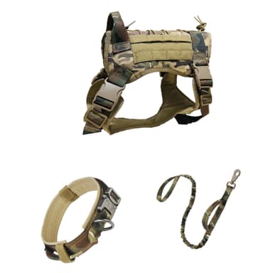 Tactical Dog Valjaat Service Koiran valjaat, kolmiosainen setti Musta XL
