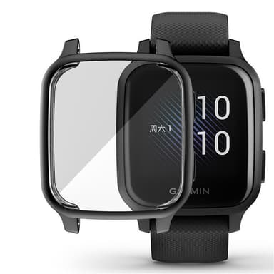 Suojakotelo näytönsuojalla Garmin Venu Sq Musta