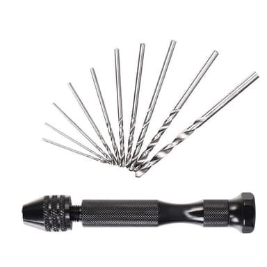 Manuaalinen työkalusarja Micro Twist Drill -poralla Musta