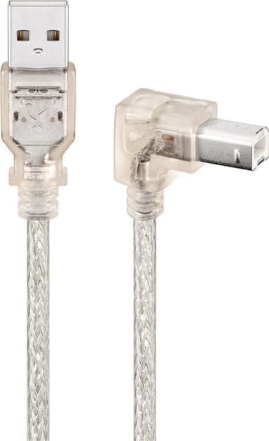 USB 2.0 Hi-Speed -kaapeli 90°, läpinäkyvä