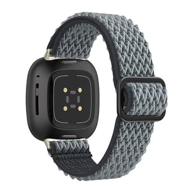 Nylon kellon ranneke Fitbit Versa 3/4:lle Harmaa